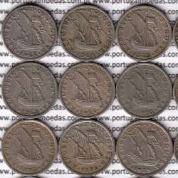 Coleção completa de 24 moedas de 2$50 escudos 1963 a 1985 cuproníquel da República Portuguesa, World Coins Portugal KM 590