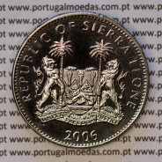 Serra Leoa, 1 Dólar 2006 Impala, Cuproníquel (PROOF), Série animais de África, World Coins Sierra Leone KM 314