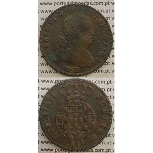 MOEDA PATACO (40 RÉIS) BRONZE 1823 (MBC+/BELA) LEGENDA SEPARADA