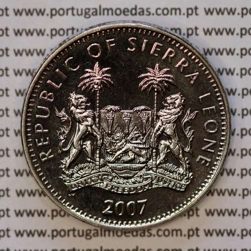 Sierra Leone, 1 Dollar 2007 Zebra, Copper-Nickel (PROOF), Africa Animals Series, World Coins Sierra Leone KM 327