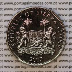 Sierra Leone, 1 Dollar 2007 Cheetah, Copper-Nickel (PROOF), Africa Animals Series, World Coins Sierra Leone KM 326