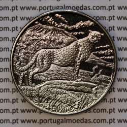 Serra Leoa, 1 Dólar 2007 Chita, Cuproníquel (PROOF), Série animais de África, World Coins Sierra Leone KM 326