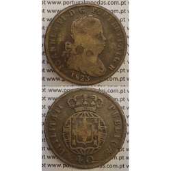 MOEDA PATACO (40 RÉIS) BRONZE 1823 (BC) LEGENDA SEPARADA
