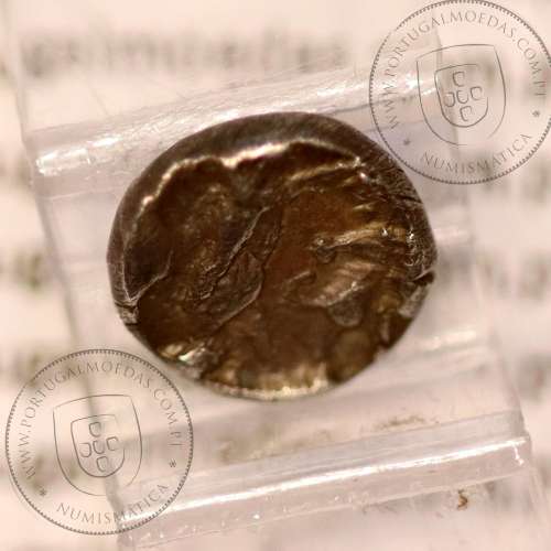 Sidon, Phoenicia, 1/16 Shekel em prata, reinado de Baalshillem II (Sakton) 401-365 a.C., Sidon, Fenícia (Líbano)