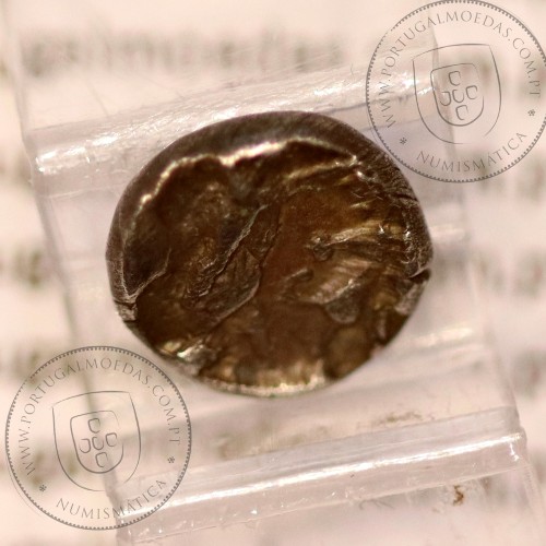 Sidon, Phoenicia, 1/16 Shekel em prata, reinado de Baalshillem II (Sakton) 401-365 a.C., Sidon, Fenícia (Líbano)