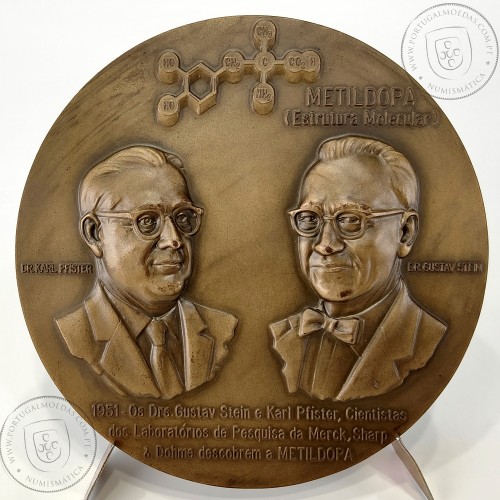 Dr. KARL PFISTER & Dr. GUSTAV STEIN, Cientista que descobriram a METILDOPA, A Rapariga Clorotica, Escultor Cabral Antunes