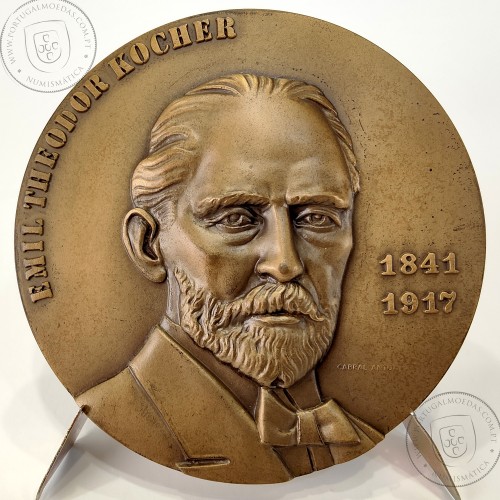 Emil Theodor Kocher 1841 - 1917 (Suíça), Premio Nobel da Medicina 1909,  Escultor Cabral Antunes