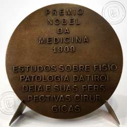 Emil Theodor Kocher 1841 - 1917 (Switzerland), Nobel Prize in Medicine 1909, Bronze Medal by sculptor Cabral Antunes
