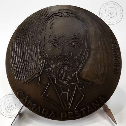 Luís da Câmara Pestana (1863 - 1899), um dos pioneiros da bacteriologia, Medalha Bronze Escultor Vasco Bernardo 1973