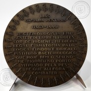 Luís da Câmara Pestana (1863 - 1899), one of the pioneers of bacteriology, Bronze Medal Sculptor Vasco Bernardo 1973