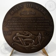 John Hunter 1728 - 1793, um dos mais ilustres cientistas e cirurgiões de sua época, Medalha Escultor Armindo Ribeiro