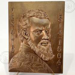 Vesálio ou Andreas Vesalius 1514 - 1564, Médico belga, considerado o pai da anatomia moderna, Medalha Escultor A. Cândido