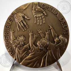 TEACHER DOCTOR, ELYSIO DE MOURA 1877-1967 (90th Anniversary), Bronze Medal Sculptor Cabral Antunes