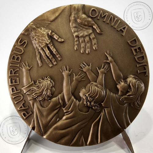 PROFESSOR DOUTOR, ELYSIO DE MOURA 1877-1967 (90º Aniversário),  Medalha bronze Escultor Cabral Antunes