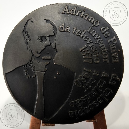 Cientista Adriano de Paiva 1847-1907, Físico português considerado um dos pioneiros da invenção da televisão, Medalha Bronze