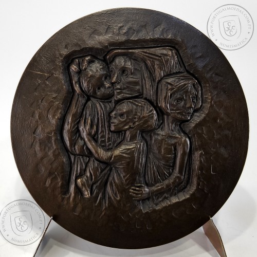Josué de Castro 1908-1973, foi um médico, nutrólogo, professor, geógrafo, cientista e político, Medalha Escultor José de Moura