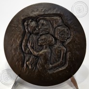 Josué de Castro 1908-1973, foi um médico, nutrólogo, professor, geógrafo, cientista e político, Medalha Escultor José de Moura