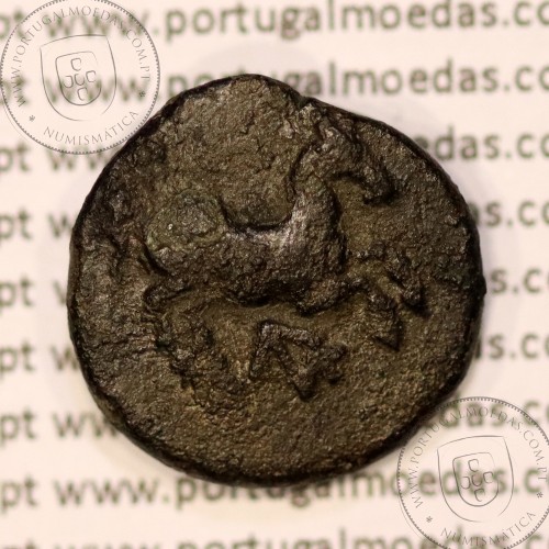Maroneia, Trácia, Æ16, ano 450-350 a.C., legenda: MAΡ-ΩNI-TΩN, Monogramas: ΠNK / YE, (Sear 1636)