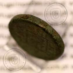Ancient greeK coin, Thrace, Maroneia. 400-350 B.C., Æ 15, legend: MAΡ-ΩNI-TΩN, Monogram: ΠNK / YE
