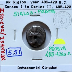 Ancient greeK coin, AR Siglos, Achaemenid Kingdom, time of Xerxes I to Darios II, 485-420 B.C.