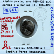 siglos prata, época de Xerxes I - Darius II, 485-420 a.C., Pérsia, Império Persa Aqueménida 550-330 a.C.