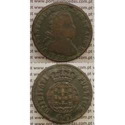 MOEDA PATACO (40 RÉIS) BRONZE 1820 (BC) LEGENDA JUNTA / CRUZ IRRADIADA MOEDA PATACO (40 RÉIS) BRONZE 1820 (BC) LEGENDA JUNTA / CRUZ IRRADIADA