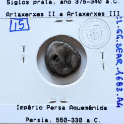 siglos prata, época de Artaxerxes II a Artaxerxes III, 375-340 a.C., Pérsia, Império Persa Aqueménida 550-330 a.C.
