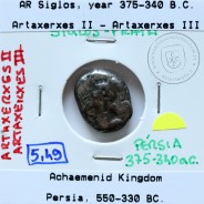 Ancient greeK coin, AR Siglos, Achaemenid Kingdom, time of Artaxerxes II to Artaxerxes III, 375-340 B.C.