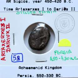 siglos prata, época de Artaxerxes I a Darius II, 450-420 a.C., Pérsia, Império Persa Aqueménida 550-330 a.C.