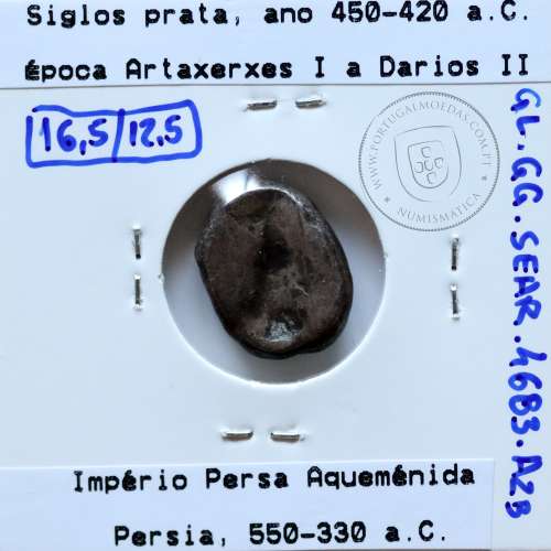 Ancient greeK coin, AR Siglos, Achaemenid Kingdom, time of Artaxerxes I to Darius II, 450-420 B.C.