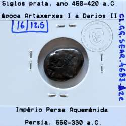 Ancient greeK coin, AR Siglos, Achaemenid Kingdom, time of Artaxerxes I to Darius II, 450-420 B.C.