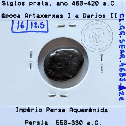 Ancient greeK coin, AR Siglos, Achaemenid Kingdom, time of Artaxerxes I to Darius II, 450-420 B.C.