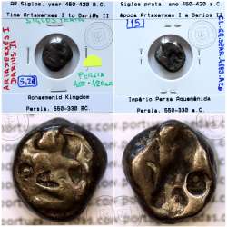 Ancient greeK coin, AR Siglos, Achaemenid Kingdom, time of Artaxerxes I to Darius II, 450-420 B.C.