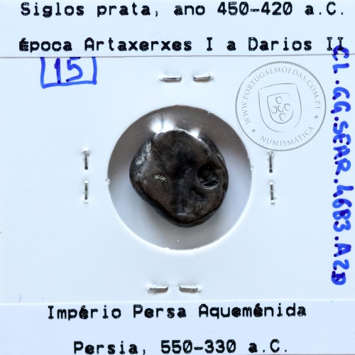 Ancient greeK coin, AR Siglos, Achaemenid Kingdom, time of Artaxerxes I to Darius II, 450-420 B.C.