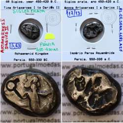 siglos prata, época de Artaxerxes I a Darius II, 450-420 a.C., Pérsia, Império Persa Aqueménida 550-330 a.C.