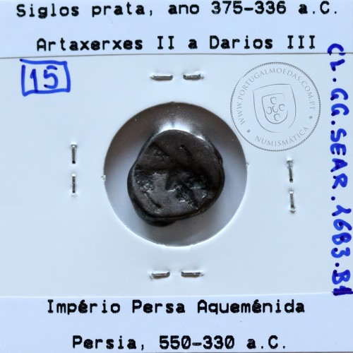 Ancient greeK coin, AR Siglos, time of Artaxerxes II a Darius III, 375-336 B.C., Achaemenid Kingdom, 550-330 B.C..