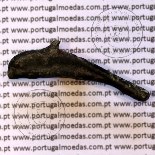 Moeda da Grécia antiga, Ólbia, Sarmácia. Pré-Moeda Golfinho, ano 550 a 350 a.C., AE 35mm, (Sear 1684)