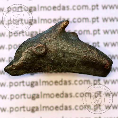 Ancient greeK coin, Olbia, Sarmatia. Bronze Dolphin Proto-Money, circa 550 a 350 BC., Æ 22mm, (Sear 1684)
