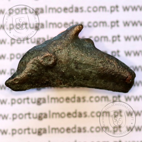 Ólbia, Sarmácia. Pré-Moeda Golfinho, ano 550 a 350 a.C., AE 22mm, (Sear 1684)