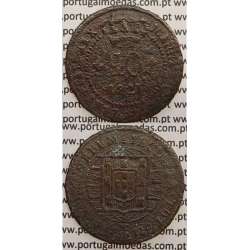 MOEDA 40 RÉIS COBRE 1821 (BC) S.TOMÉ E PRÍNCIPE "53 PEROLAS"