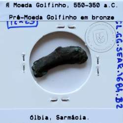 Ancient greeK coin, Olbia, Sarmatia. Bronze Dolphin Proto-Money, circa 550 a 350 BC., Æ 23mm, (Sear 1684)