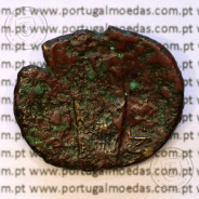 Ancient greeK coin, Bruttium, Rhegion, 260-215 BC. Æ 25 Obol, legend: ΡHΓI-NΩN