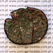 Ancient greeK coin, Bruttium, Rhegion, 260-215 BC. Æ 25 Obol, legend: ΡHΓI-NΩN