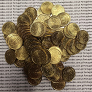 Lot of 100 coins of São Tomé and Príncipe, 50 Cêntimos 1977 Brass, F.A.O., (UNC), World Coins Saint Thomas & Prince KM 25