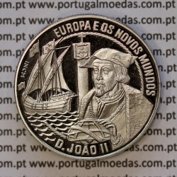 2 1/2 ECU 1992 D. João II, Europa e os Novos Mundos, 2.5 ECU 1992 Cuproníquel PROOF, Unusual World Coins - Portugal X 24