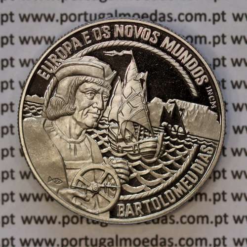 2 1/2 ECU 1993 Bartolomeu Dias, Europa e os Novos Mundos,  2.5 ECU 1993 Cuproníquel PROOF, Unusual World Coins - Portugal X 28