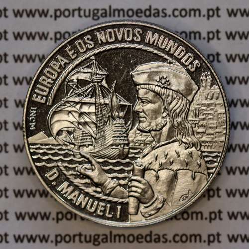 2 1/2 ECU 1994 D. Manuel I, Europa e os Novos Mundos, 2.5 ECU 1994 Cuproníquel PROOF, Unusual World Coins - Portugal X 33