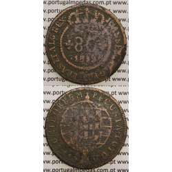 MOEDA 80 RÉIS COBRE 1819 (REG) S.TOMÉ E PRÍNCIPE "53 PEROLAS"