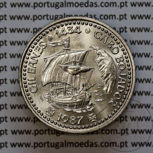 100$00 1987 GIL EANES - CABO BOJADOR, Cuproníquel, I Série dos Descobrimentos Portugueses, World Coins PORTUGAL KM 639