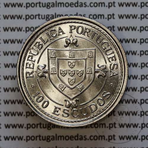 100$00 1987 NUNO TRISTÃO, Cuproníquel, I Série dos Descobrimentos Portugueses, World Coins PORTUGAL KM 640